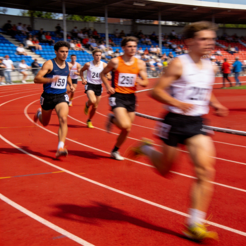 田径赛跑激烈进行图片