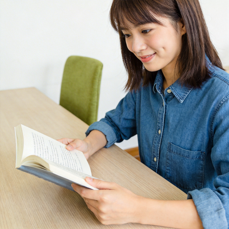 专注阅读的女子图片