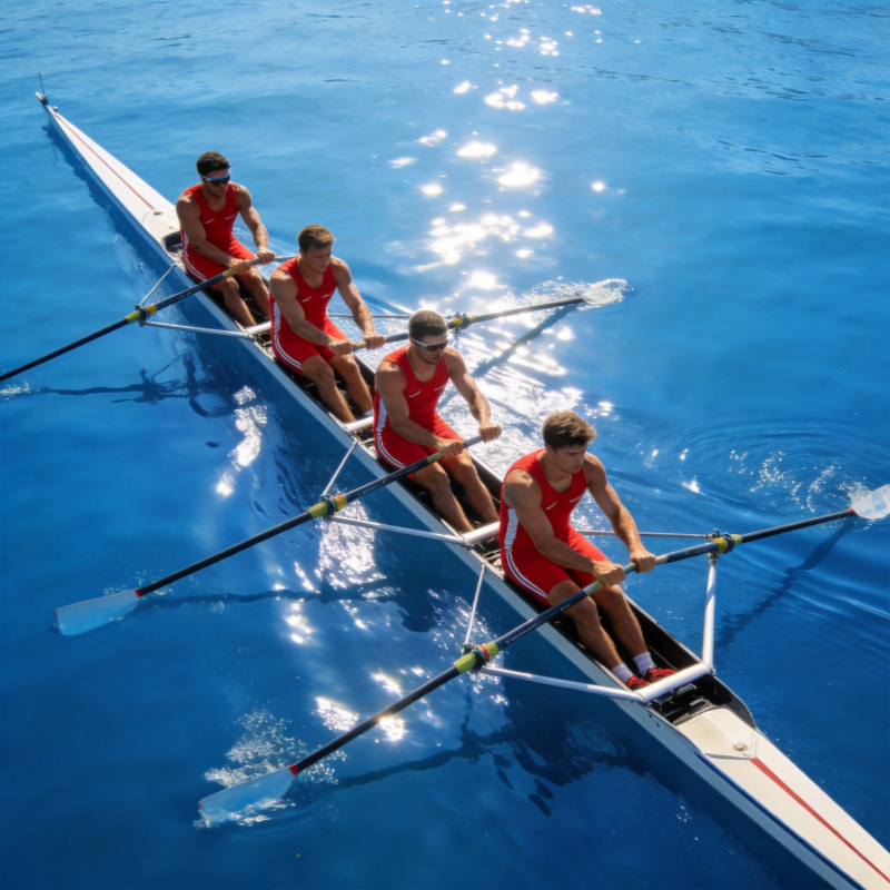 四人划艇竞速图片