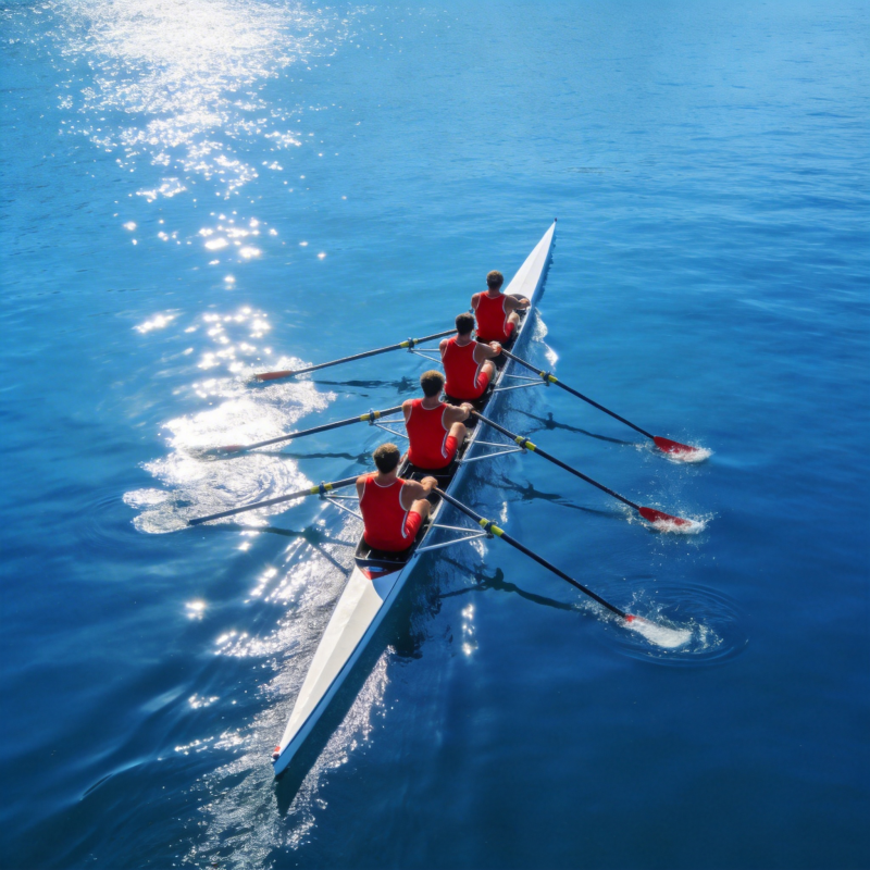 四人划艇竞速图片