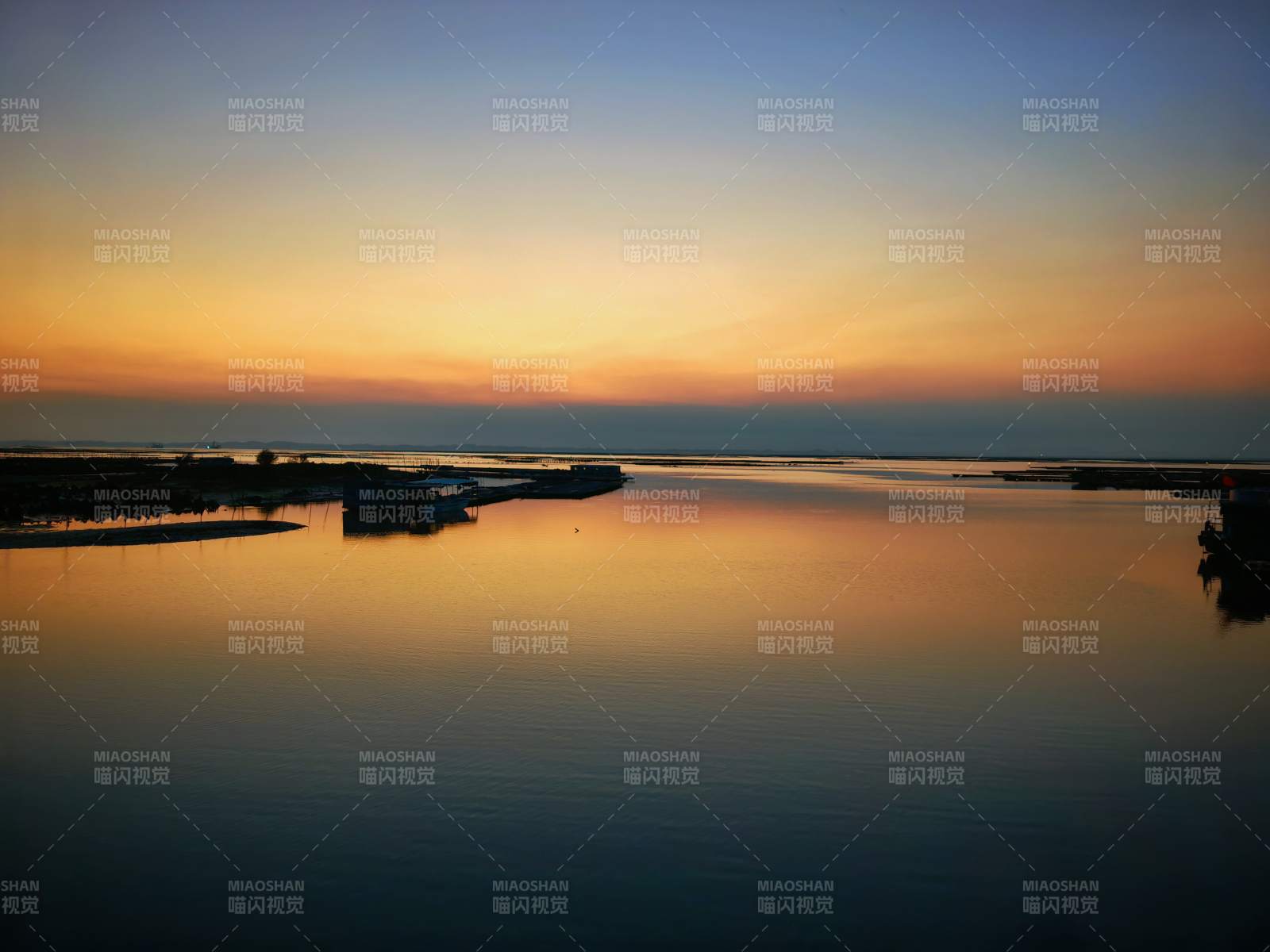 钦州海边黄昏静谧美图片