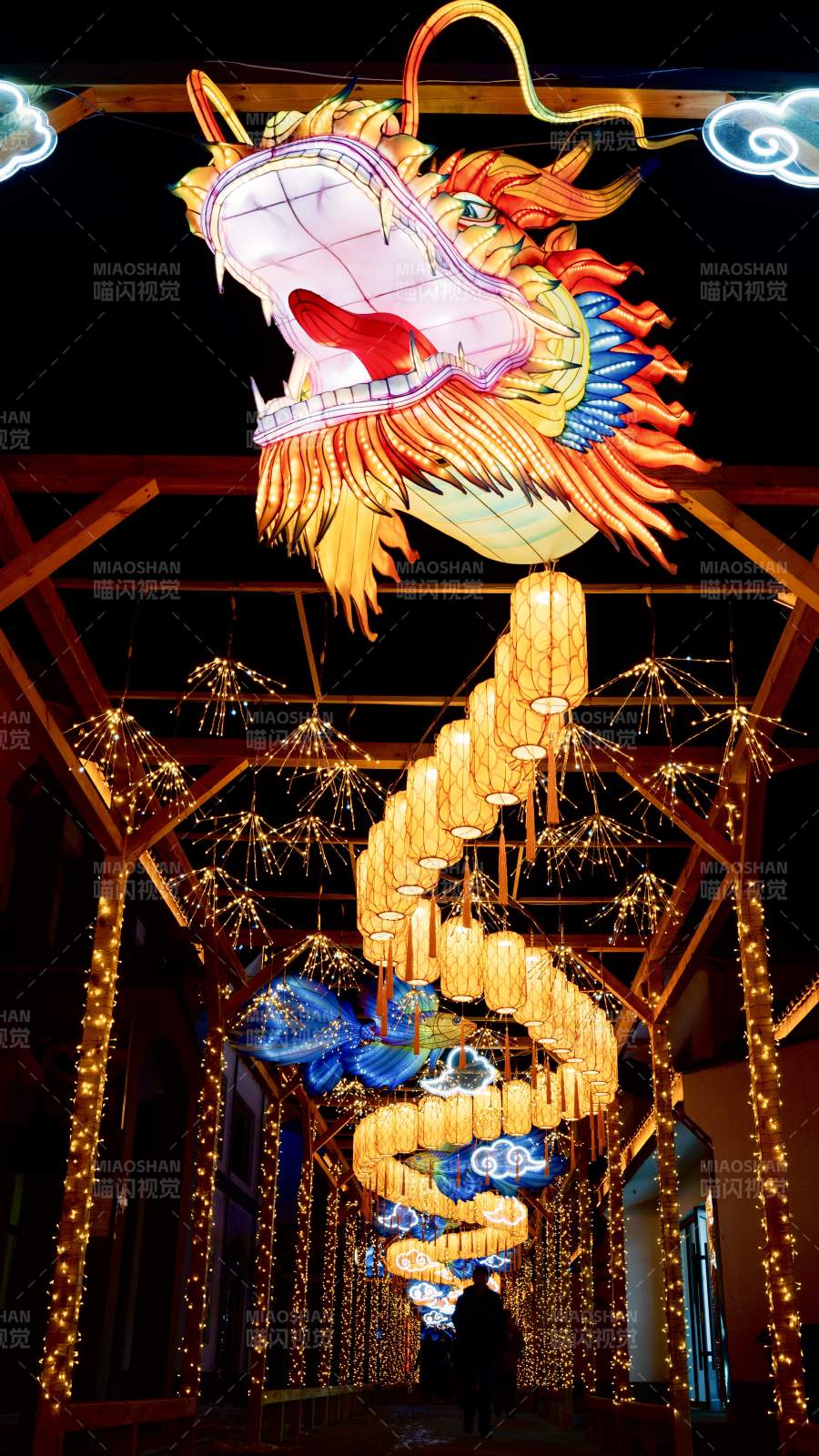 龙灯璀璨夜景图片