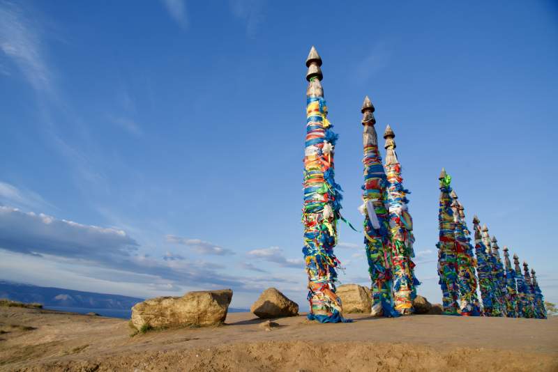 奥利洪岛萨满柱图片