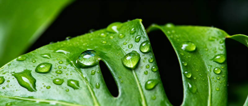 雨滴叶上晶莹图片