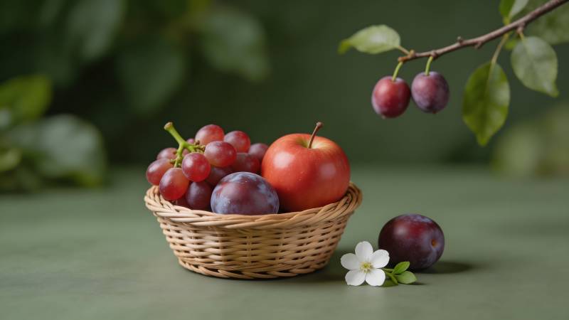 果篮静物图图片