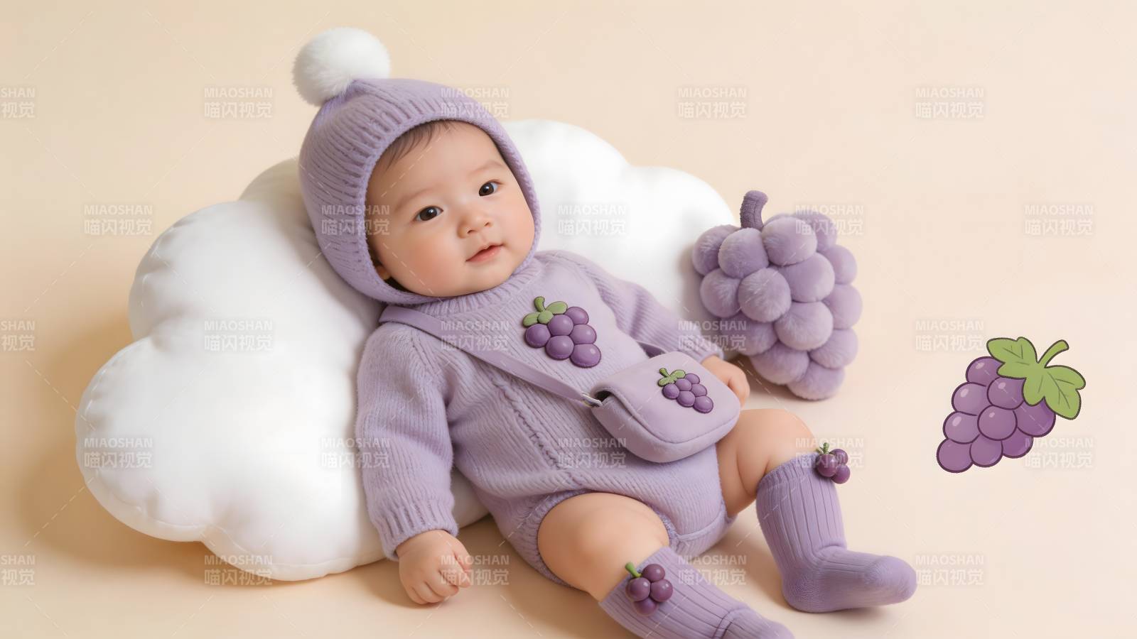 萌宝葡萄装可爱图片