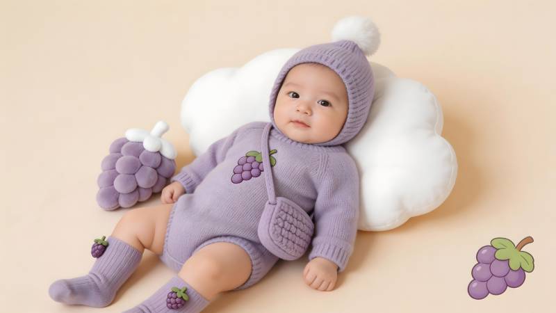 葡萄宝宝萌趣照图片