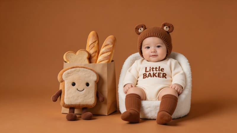 小面包师萌宝图片