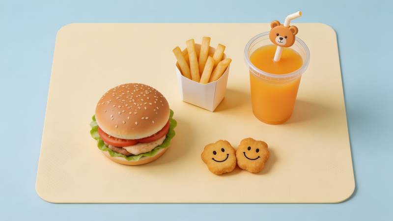 可爱汉堡套餐图片