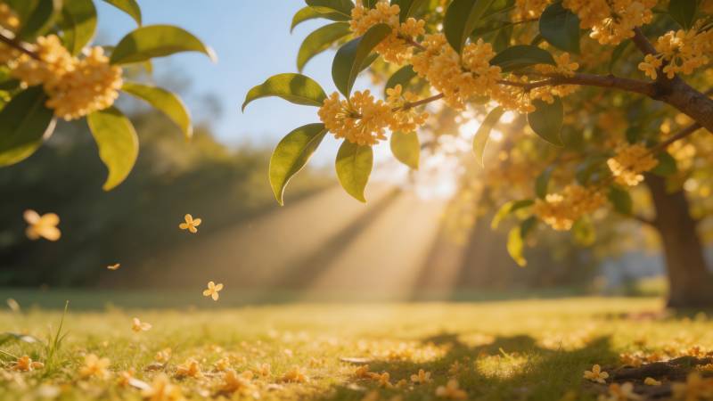 秋日桂花飘香图片