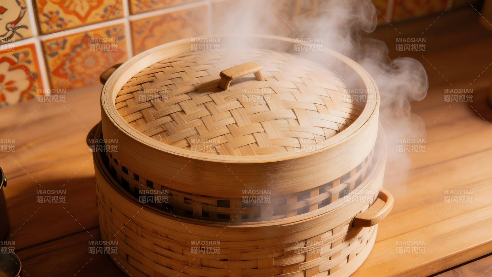 蒸笼热气腾腾图片