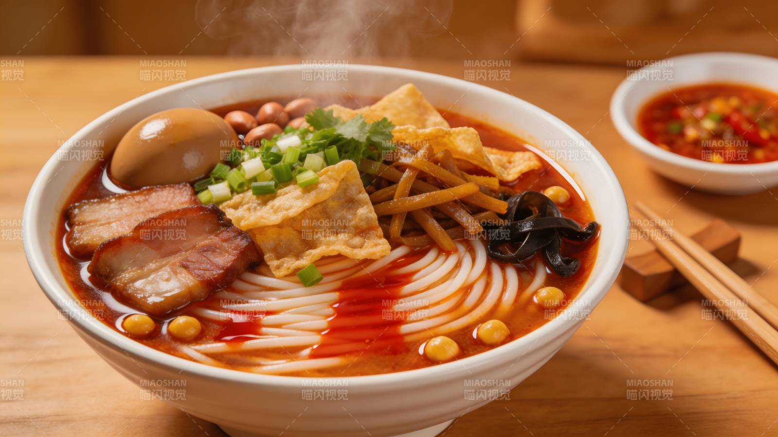 热气腾腾的酸辣粉图片