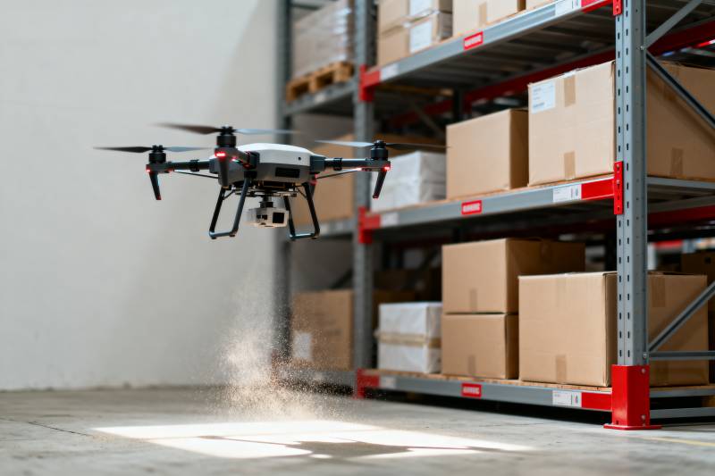 仓库无人机巡检图片