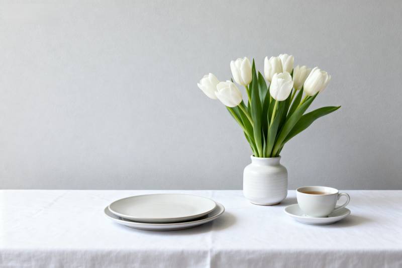 白花静物图图片