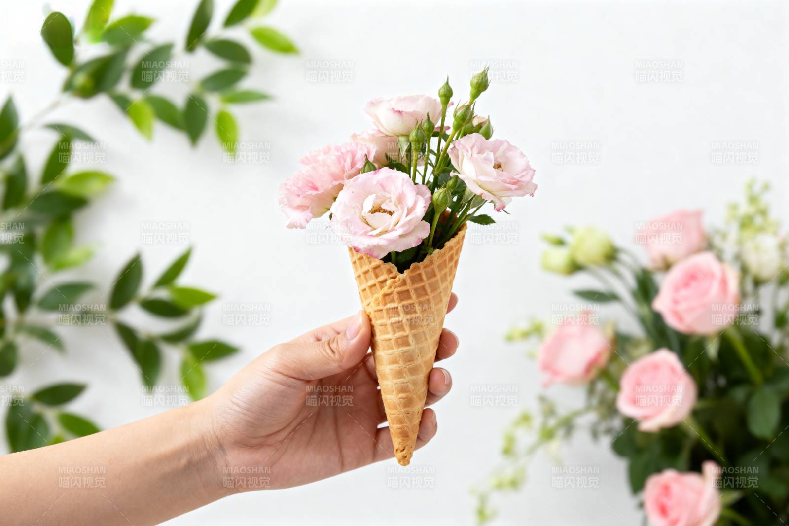 花束冰淇淋图片