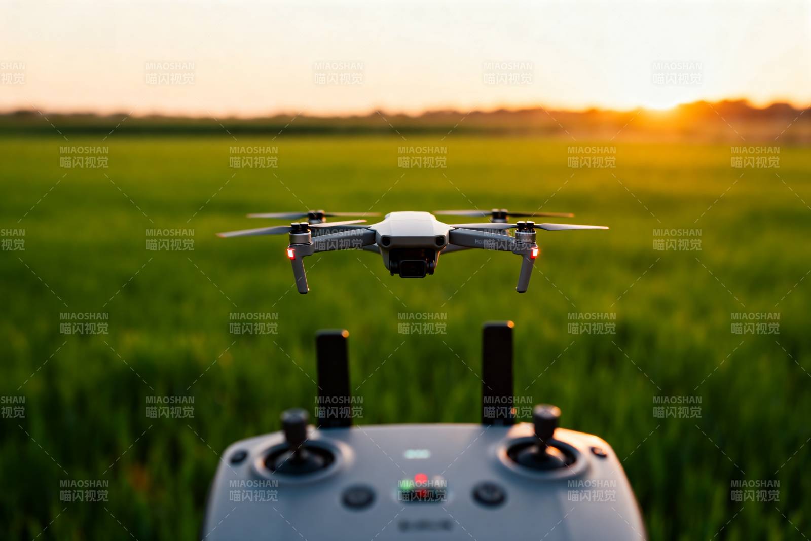 无人机航拍田园风光图片