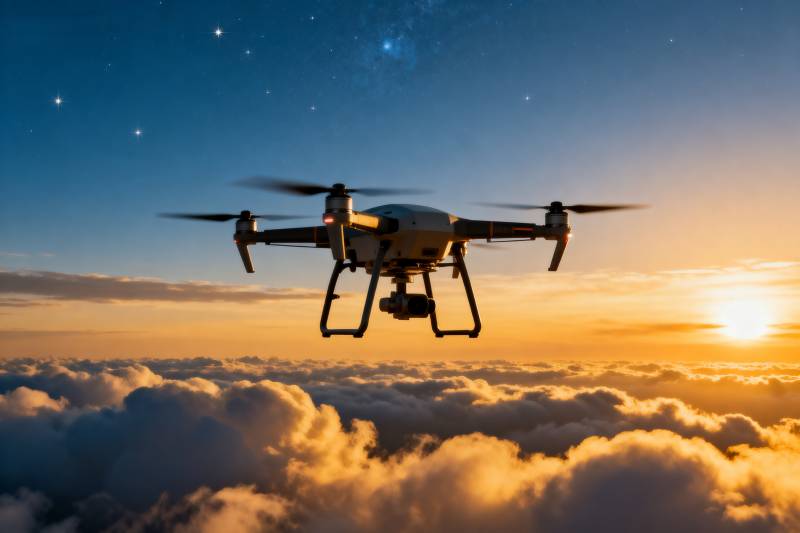 无人机翱翔云海图片