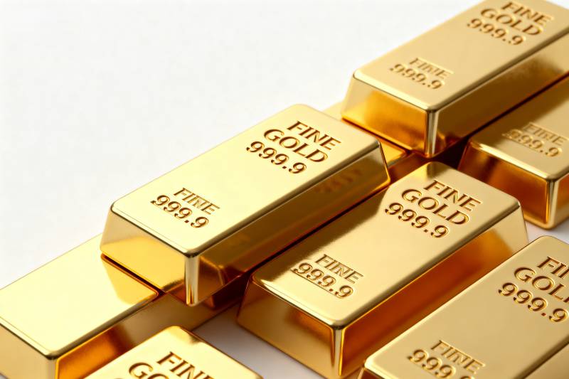 金条闪耀光芒图片