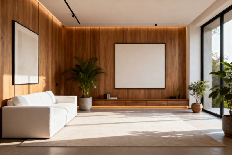 现代木质客厅设计图片