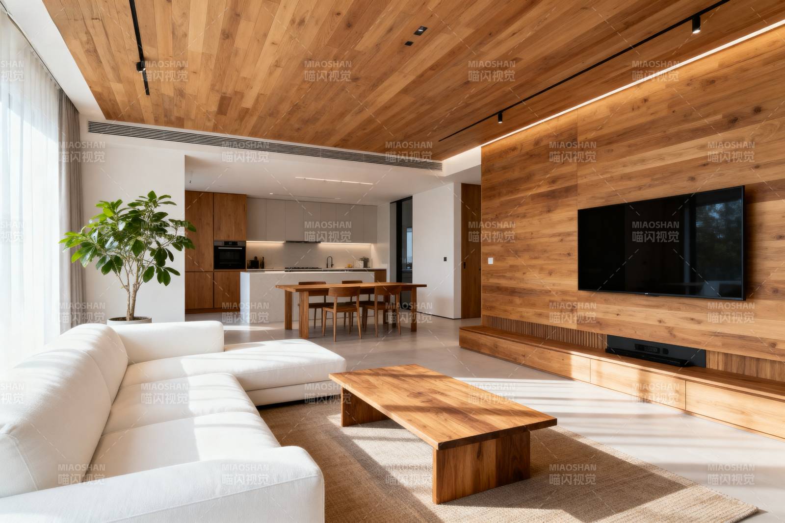 现代木质客厅设计图片