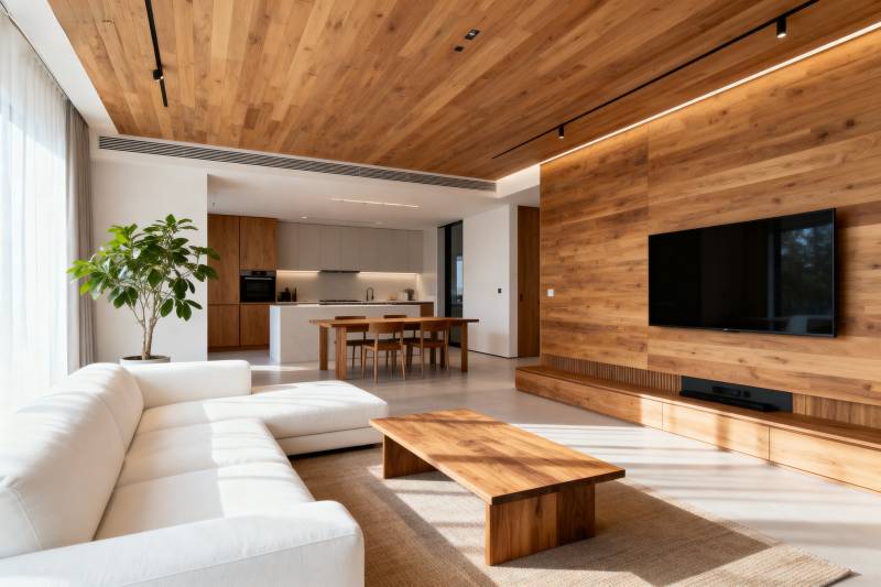 现代木质客厅设计图片