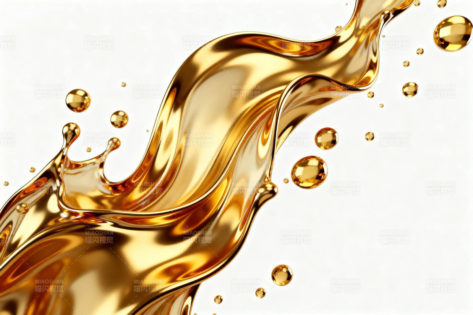 金色液体飞溅图片