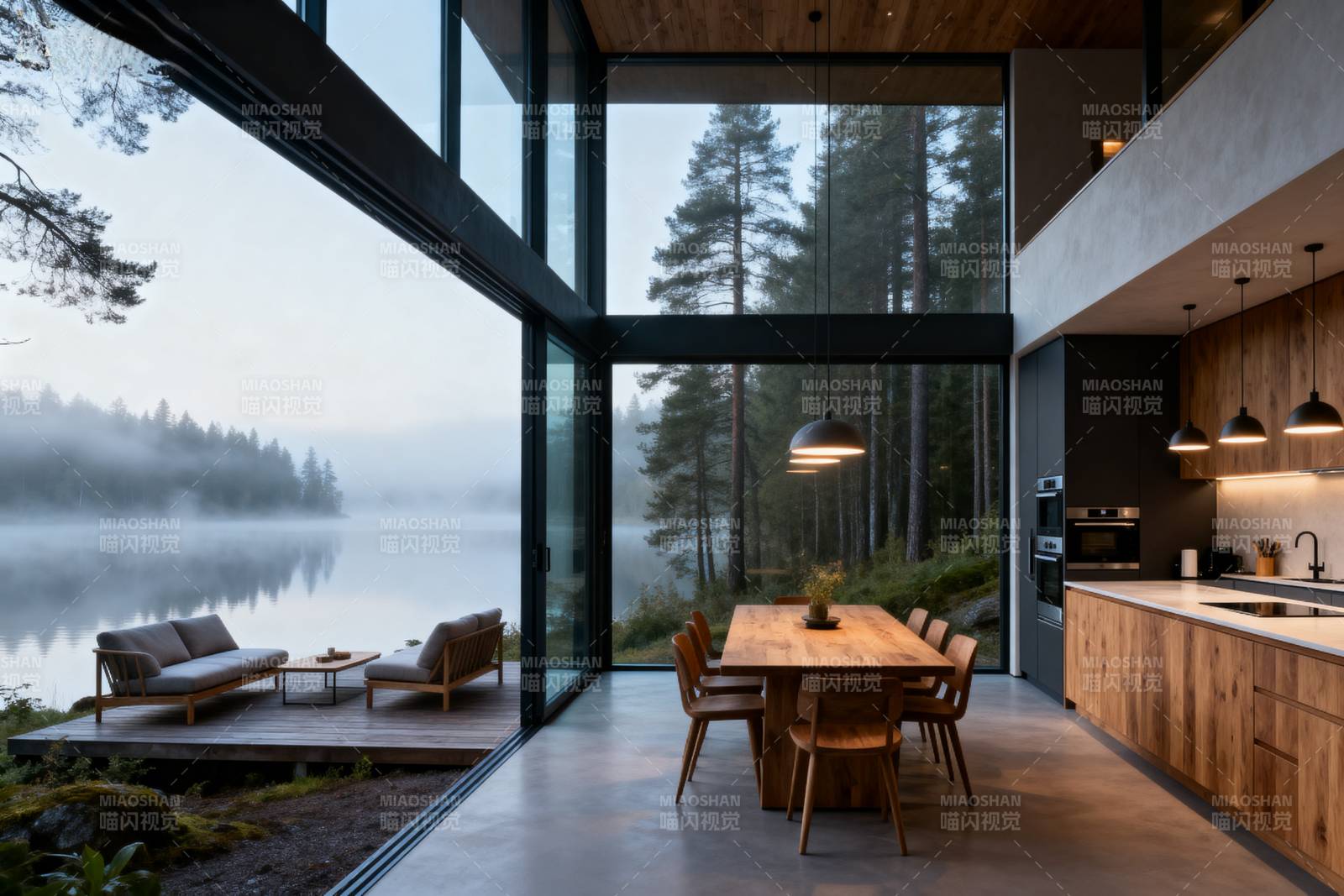 湖畔现代居所图片