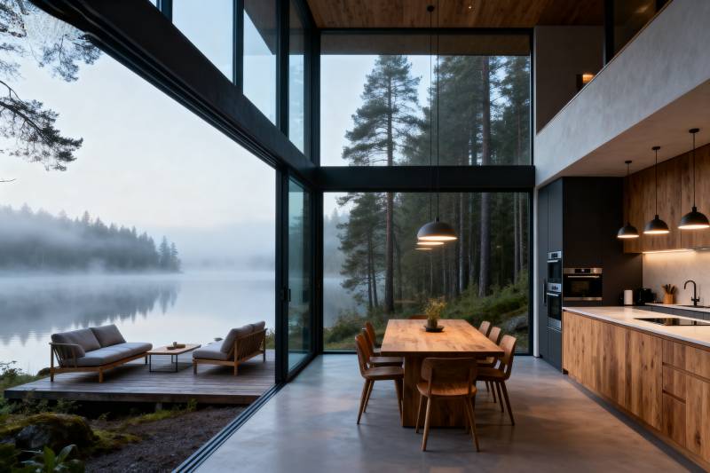 湖畔现代居所图片