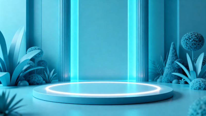 蓝光舞台梦幻场景图片