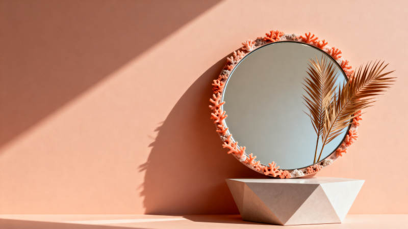 镜中棕榈影图片