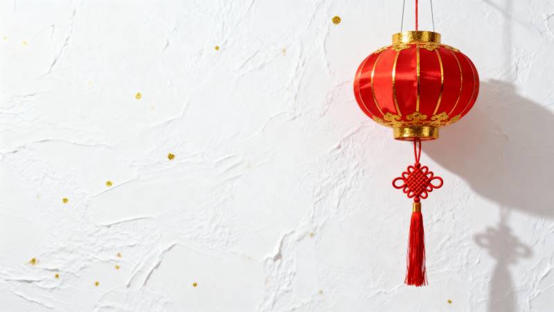 红灯笼迎新春图片