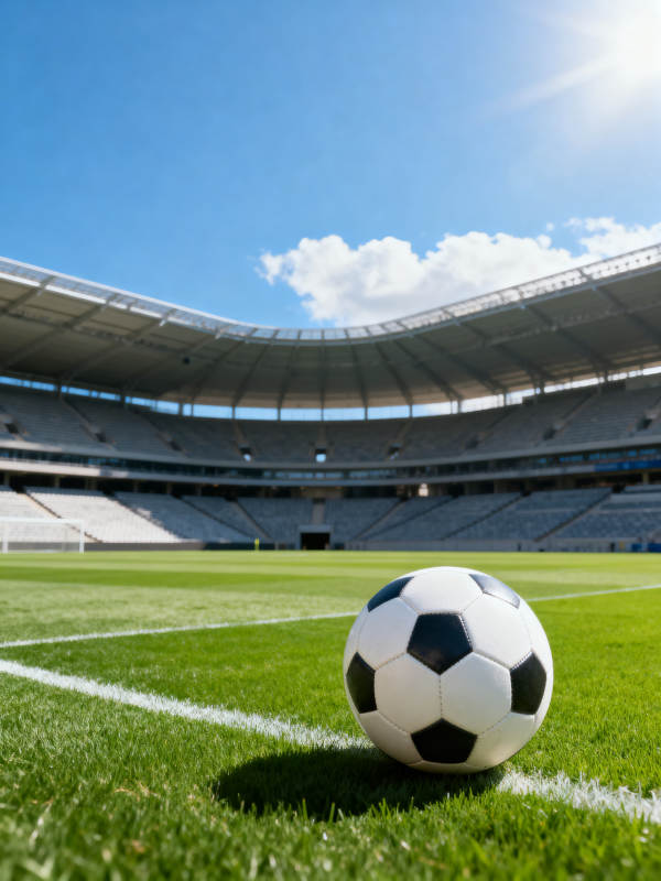 绿茵场上的足球图片