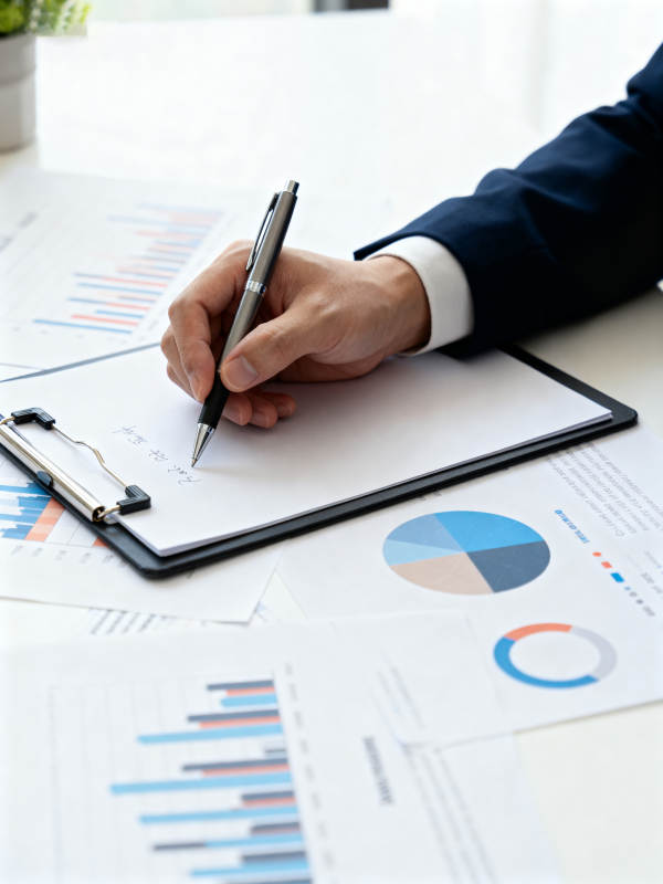 商务人士分析数据图片