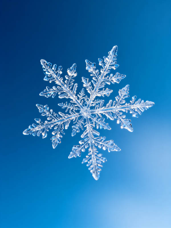 晶莹雪花飘落图片