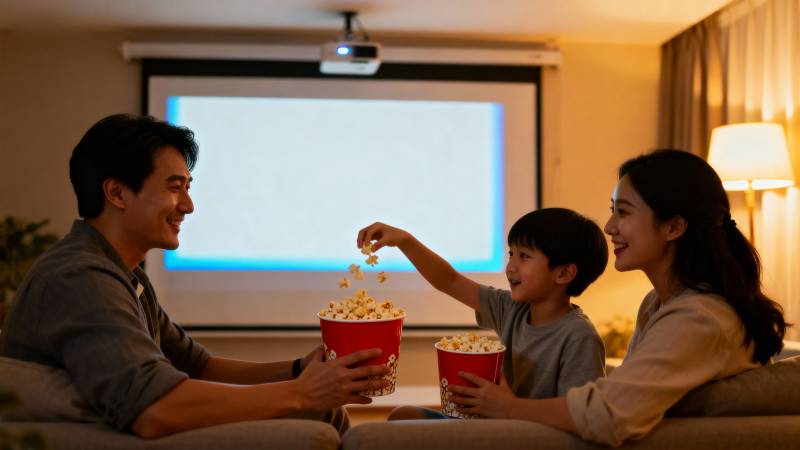 家庭影院观影时光图片