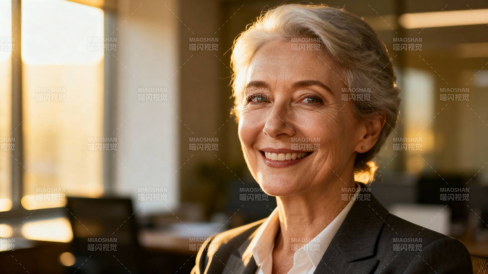 优雅职场女性微笑图片