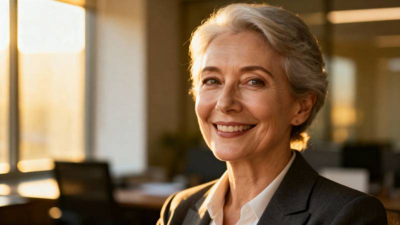 优雅职场女性微笑图片