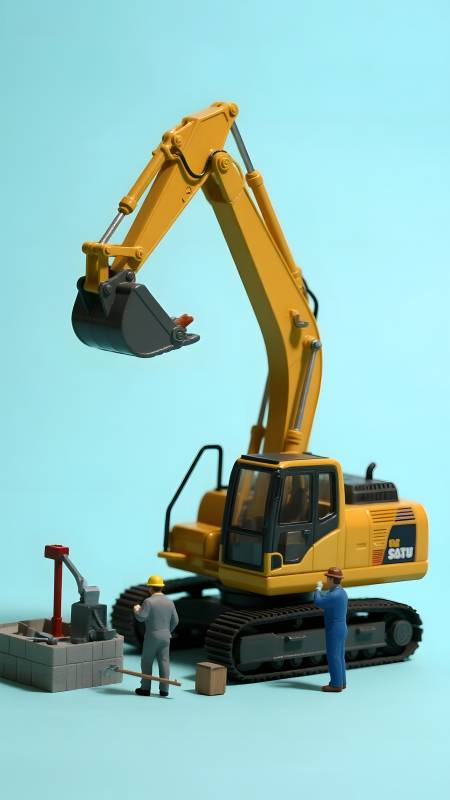 挖掘机作业场景图片