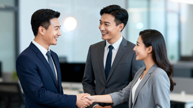 商务握手合作愉快图片