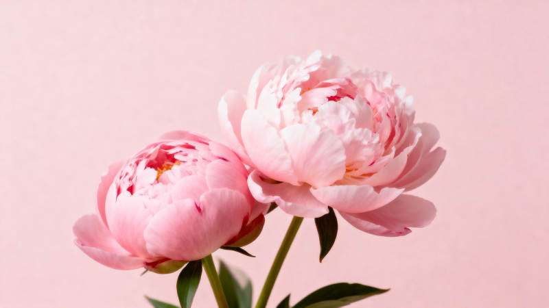 粉嫩牡丹绽放图片