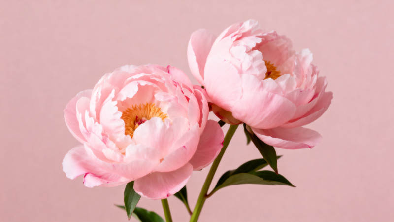 粉嫩牡丹绽放图片