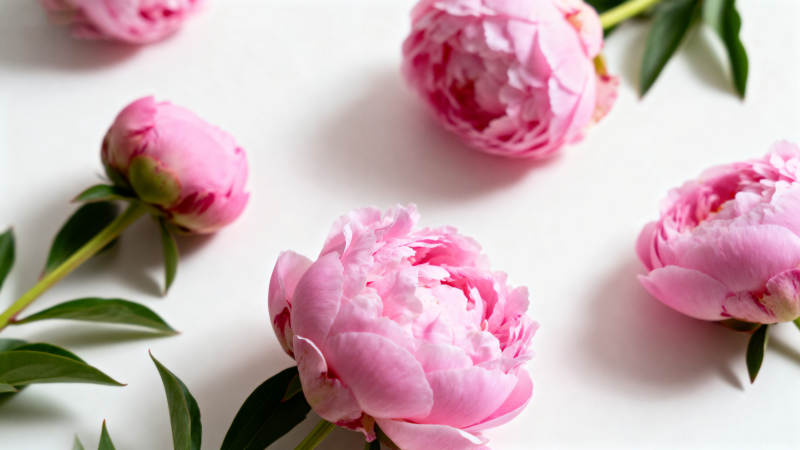 粉嫩牡丹绽放图片