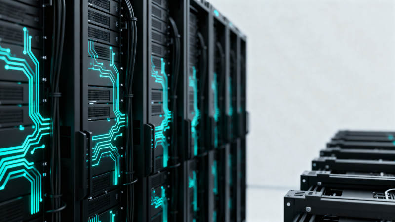 数据中心服务器阵列图片