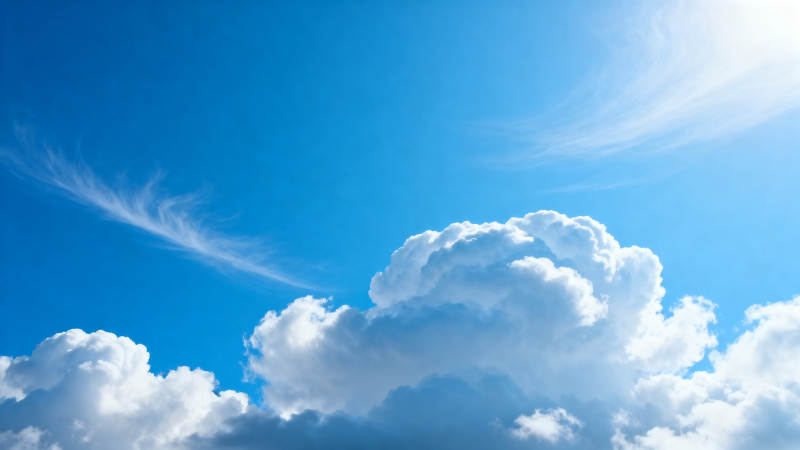 蓝天白云美景图片