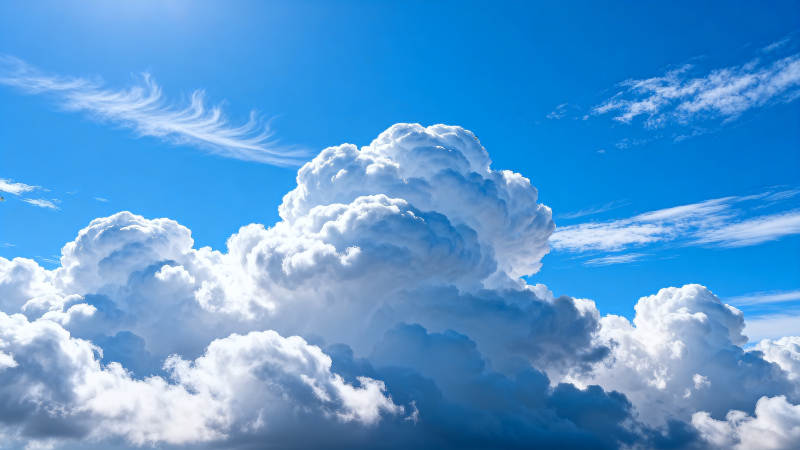 蓝天白云如画图片