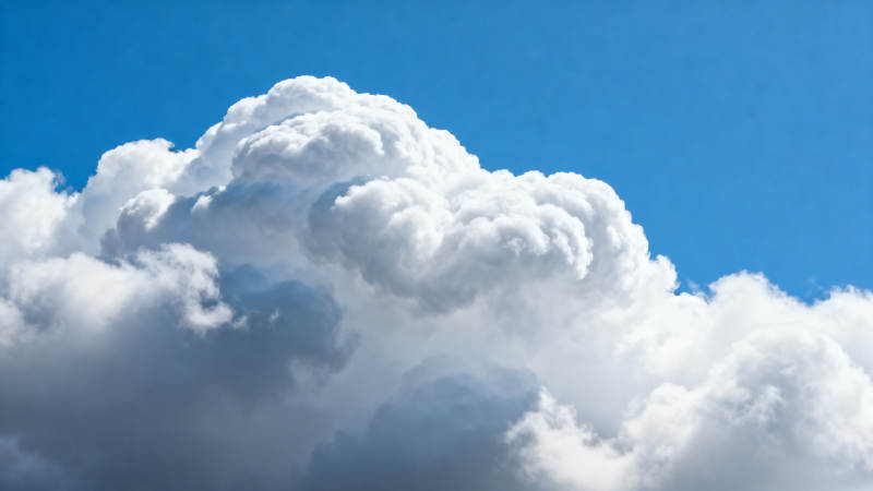 蓝天白云朵朵图片