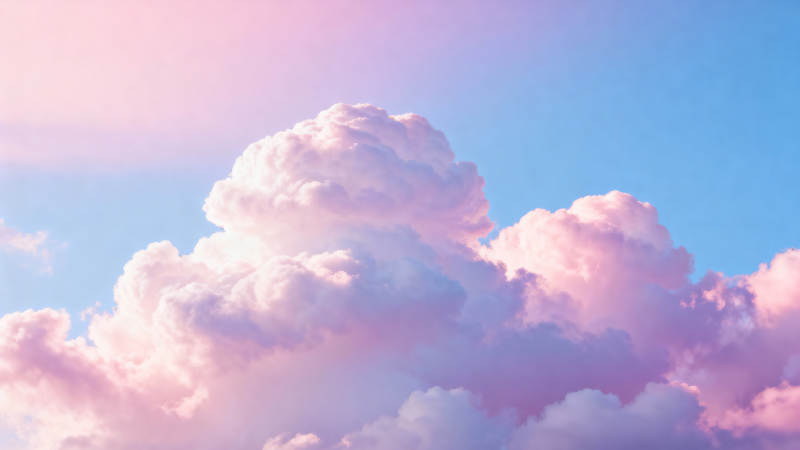 粉云映天际图片