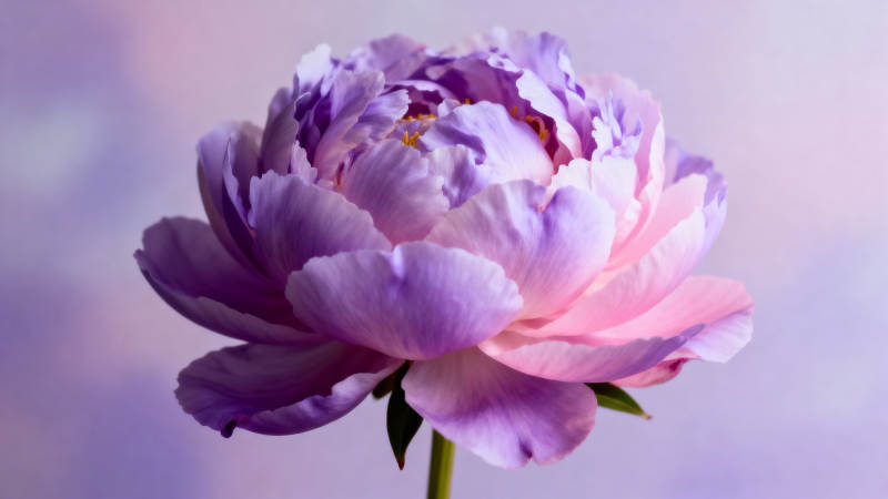 紫粉色牡丹绽放图片