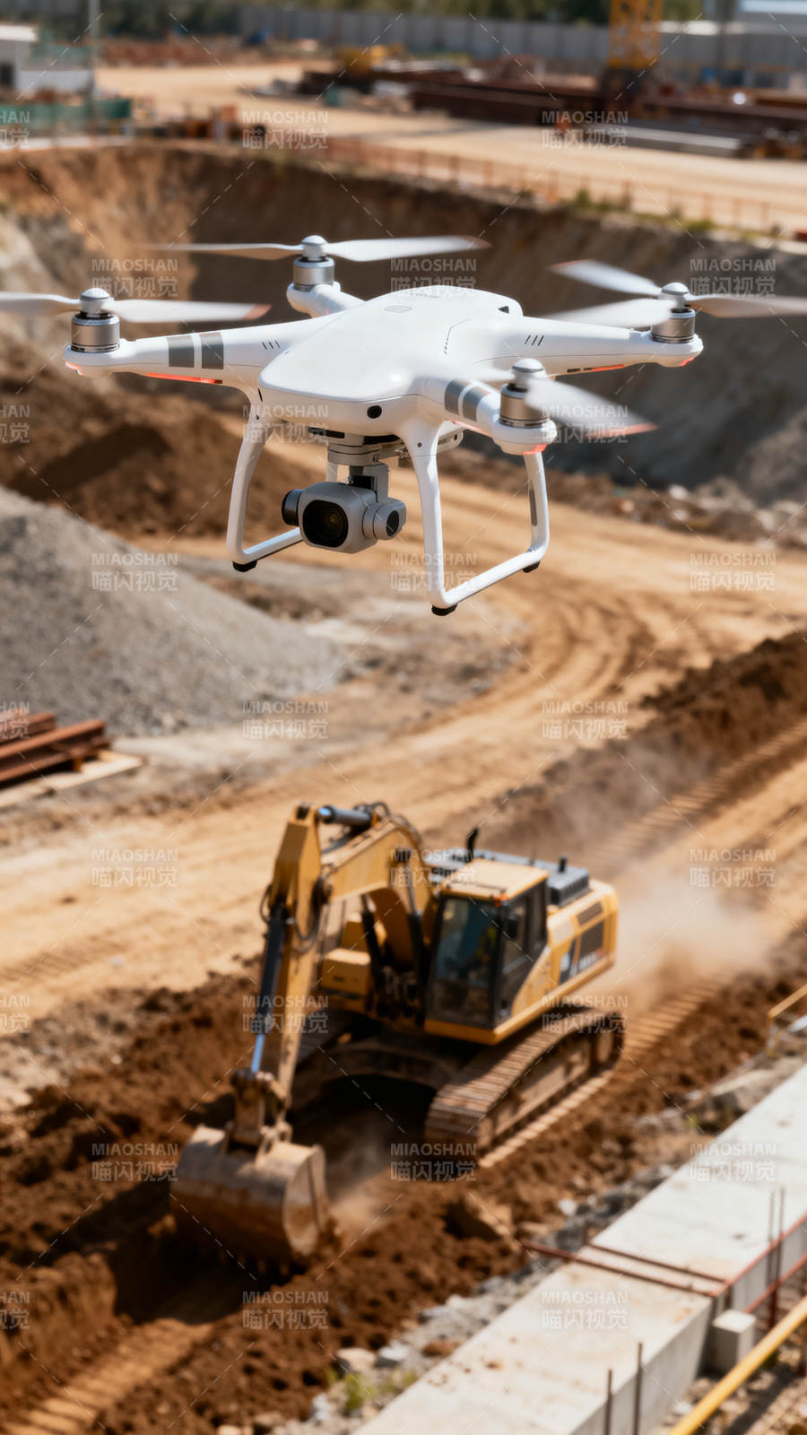 无人机监控工地图片