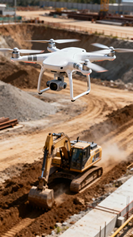 无人机监控工地图片